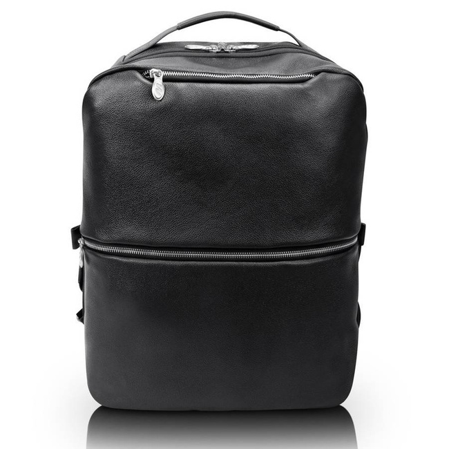 Skórzany plecak i torba na laptopa McKlein East Side czarny