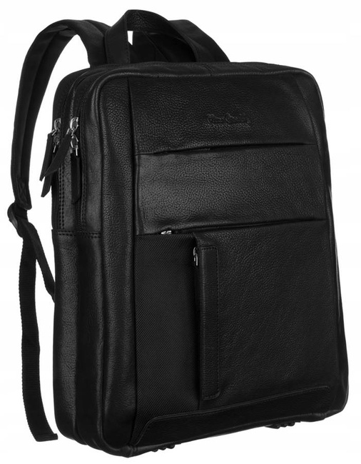 Skórzany plecak na laptopa 15'' Pierre Cardin 200120 NERO czarny